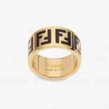 Fendi Women FF Gold-color Ring