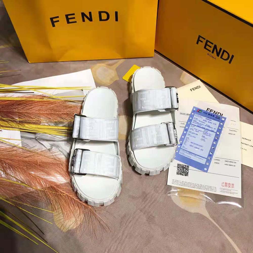 fendi white sandals