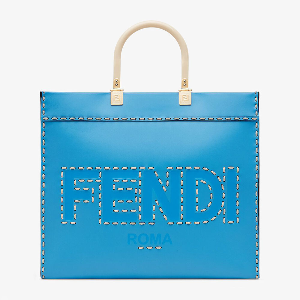 fendi medium sunshine leather shopper