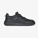 Givenchy Men Wing Low Sneakers in Leather with Pipping-Black