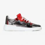 Givenchy Men Wing Low Two Tone Sneakers in Metallized Leather-Red
