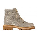 Jimmy Choo Women JC X Timberlandf Golden Mix Shimmer Suede Boots with Crystal Hotfix