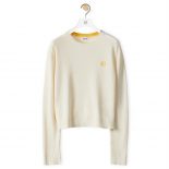 Loewe Women Anagram Crew Neck Sweater in Wool and Cotton