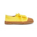 Loewe Women Anagram Flap Sneaker in Canvas-Yellow