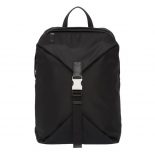 Prada Men Nylon and Saffiano Leather Backpack