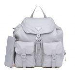 Prada Women Re-Nylon Medium Backpack-navy