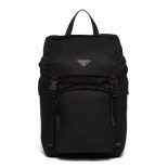Prada Women Re-Nylon and Saffiano Leather Backpack-Black