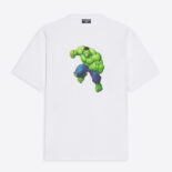 Balenciaga Men Hulk 2021Marvel Medium Fit T-Shirt in White