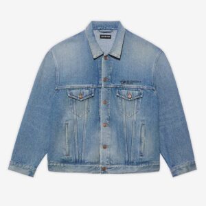 Balenciaga Women Corporate Large Fit Jacket in Indigo