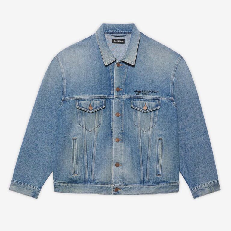 Balenciaga Women Corporate Large Fit Jacket in Indigo