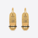 Balenciaga Women Hotel Earrings in Gold Aluminium and Brass