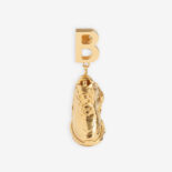Balenciaga Women Mini Triple S Earring in Gold Bronze and Brass