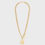 Celine Women Le 16 Necklace in Brass with Gold Finish