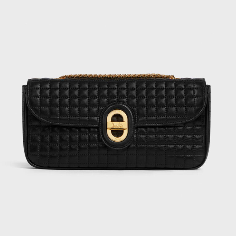 Celine Women Medium Chain Sulky Bag in Quilted Lambskin-Black