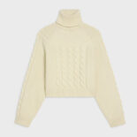 Celine Women Turtleneck Sweater in Wool and Cashmere