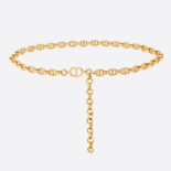 Dior Women Caro Chain Belt Shiny Gold-Finish Metal-10 MM