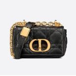 Dior Women Micro Dior Caro Bag Black Supple Cannage Calfskin