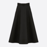 Dior Women Mid-Length Skirt Black Wool and Silk