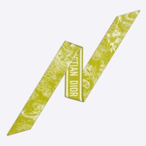 Dior Women Toile DE Jouy Reverse Mitzah Scarf Silk Twill-green