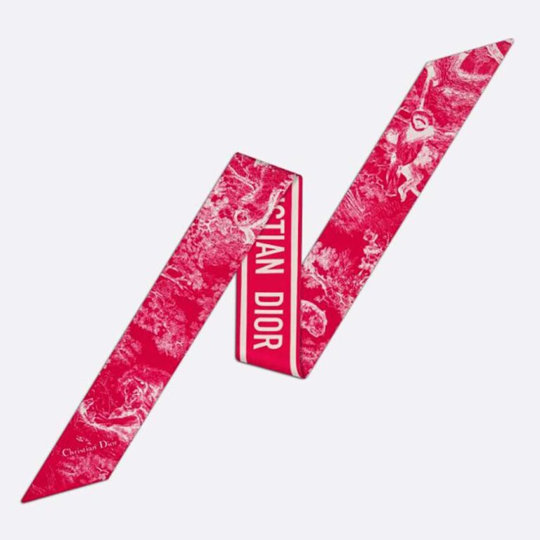 Dior Women Toile DE Jouy Reverse Mitzah Scarf Silk Twill