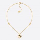 Dior Women in Heart Lights Necklace Gold-Finish Metal and Multicolor Crystals