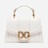 Dolce Gabbana D&G Women Amore Bag in Calfskin Leather-White