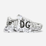 Dolce Gabbana D&G Women Hand-Painted Graffiti Calfskin Nappa Daymaster Sneakers