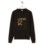 Loewe Women Anagram Embroidered Sweatshirt in Cotton-Black