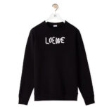 Loewe Women Embroidered Sweatshirt in Cotton-Black