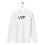 Loewe Women Embroidered Sweatshirt in Cotton-White