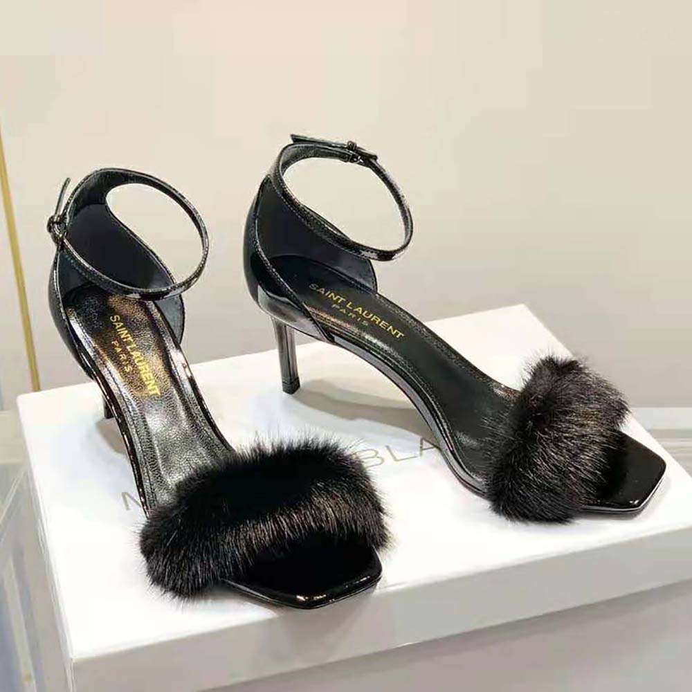 ysl mink heels