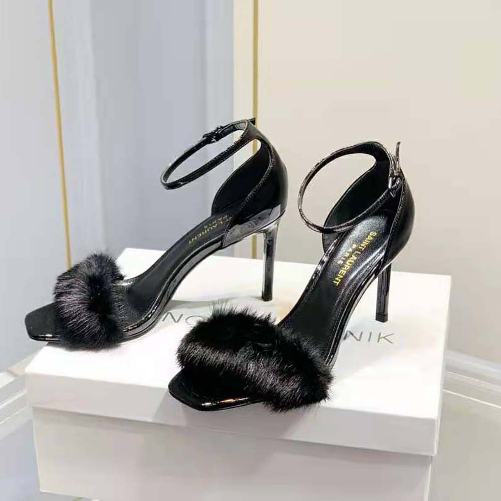 ysl mink heels