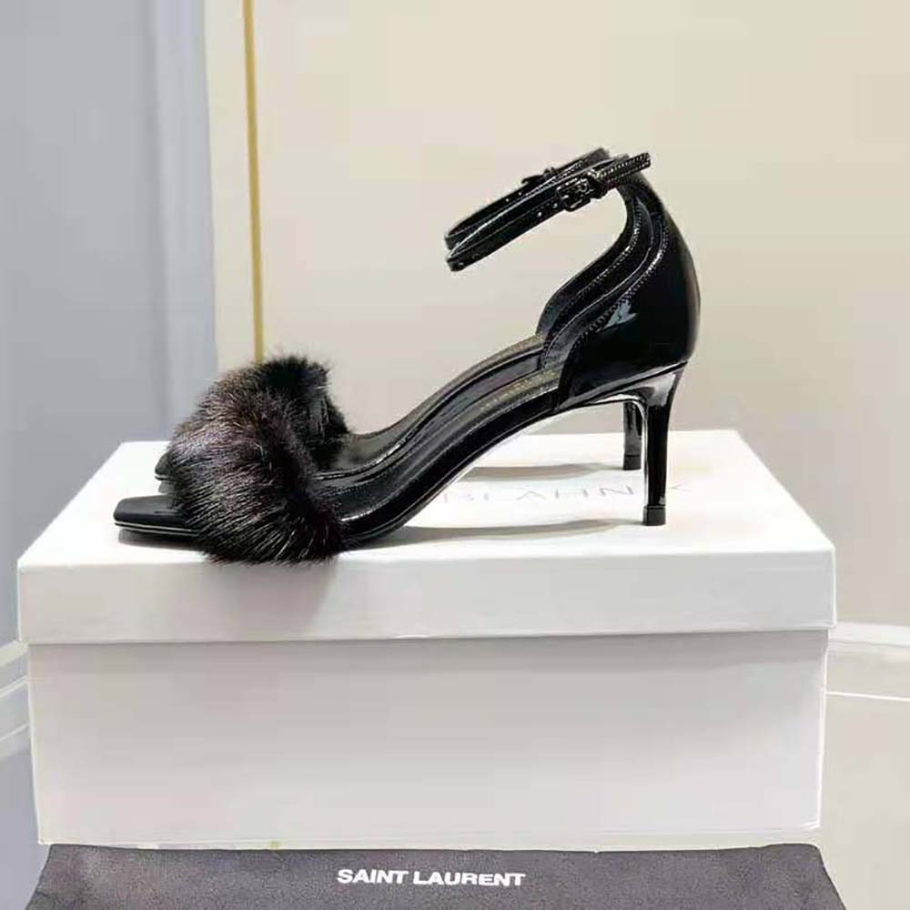 ysl mink sandals