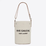 Saint Laurent YSL Women Rive Gauche Bucket Bag in Linen