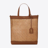 Saint Laurent YSL Women Shopping Bag Saint Laurent Toy in Woven Cane and Leather
