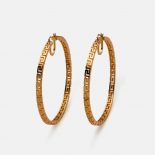 Versace Women Greca Hoop Earrings-Gold