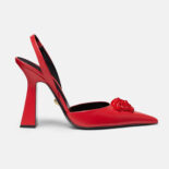 Versace Women LA Medusa Sling-Red Pumps in 10.5cm Heel Hight