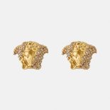 Versace Women Palazzo Dia Crystal Earrings-Gold