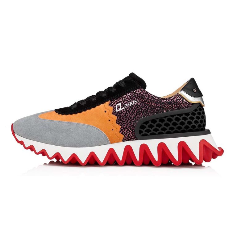 Christian Louboutin Women Loubishark Flat-Silver