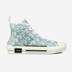 Dior Men B23 High-Top Sneaker Blue Dior Oblique Pixel Canvas