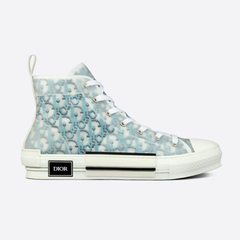 Dior Men B23 High-Top Sneaker Blue Dior Oblique Pixel Canvas