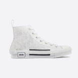 Dior Men B23 High-Top Sneaker White Dior Oblique Canvas