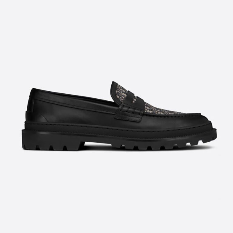 Dior Men Explorer Loafer Beige and Black Dior Oblique Jacquard