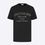 Dior Men Oversized Christian Dior Atelier T-shirt Black Cotton Jersey