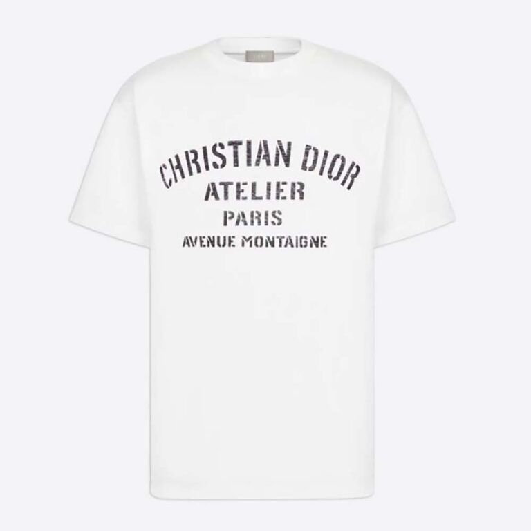 Dior Men Oversized Christian Dior Atelier T-shirt White Cotton Jersey