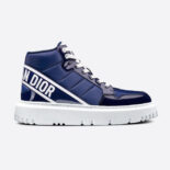 Dior Unisex D-Player Sneaker Navy Blue Quilted Nylon