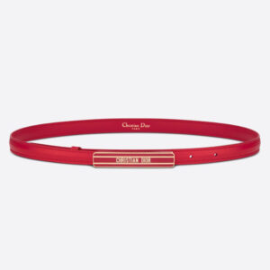 Dior Women Dior-id Belt Raspberry Smooth Calfskin 15 MM
