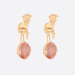 Dior Women Dream Earrings Gold-Finish Metal and Pink Crystals