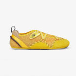 Fendi Women Flex Yellow Suede Sneakers