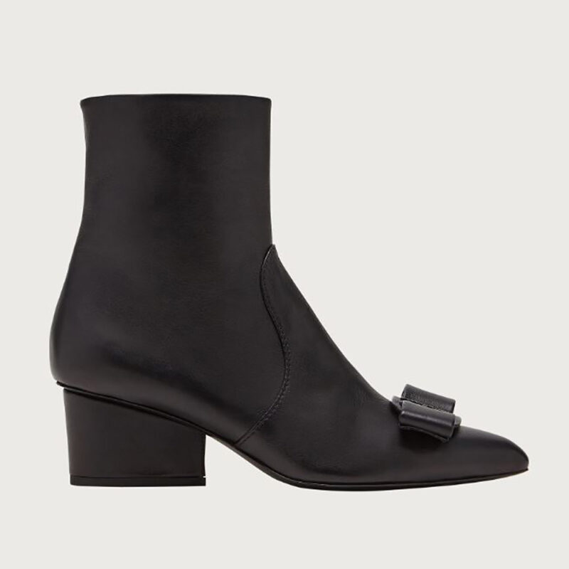 Salvatore Ferragamo Women Viva Bootie in 55mm Heel-Black